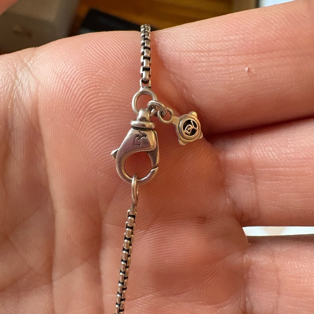 David Yurman Grey Titanium Box Chain Necklace - Picture 6 of 6